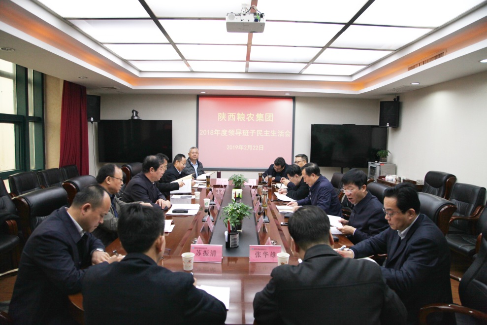陜西糧農(nóng)集團領(lǐng)導班子召開2018年度民主生活會